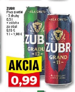 ZUBR Pivo svetlé