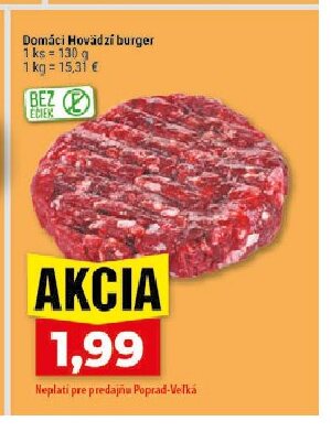 Domáci Hovädzí burger