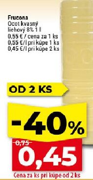 Frucona Ocot kvasný liehový 8%