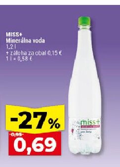 MISS+ Minerálna voda
