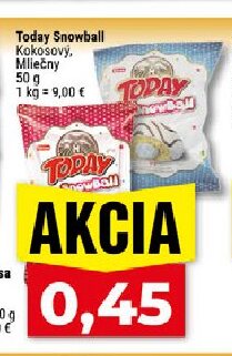 Today Snowball Kokosový, Mliečny