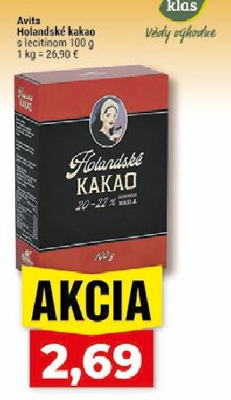 Avita Holandské kakao s lecitínom