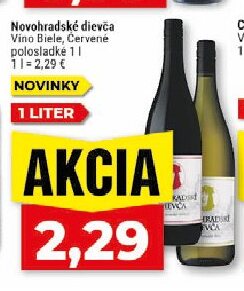 Novohradské dievča Víno Biele, Červené polosladké