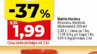 Maille Horčica Dijonska, Medová, Hrubozrnná