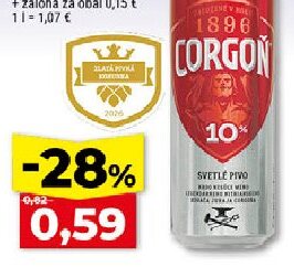 Corgoň Pivo svetlé 10%