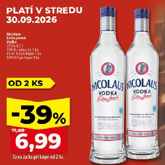 Nicolaus Extra jemná Vodka
