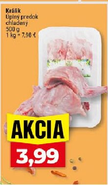 Králik Úplný predok chladený