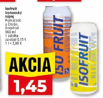 Isofruit Izotonický nápoj Pomaranč a Citrón, Grepfruit