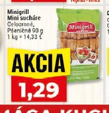 Minigrill Mini sucháre Celozrnné, Pšeničné