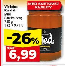 Včelnica Kondáš Med Slnečnicový