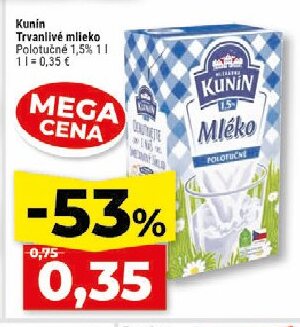 Kunin Trvanlivé mlieko Polotučné 1,5%
