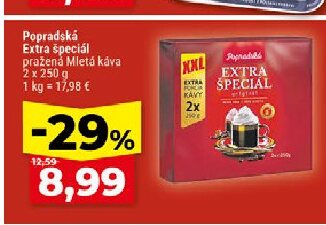 Popradská Extra špeciál pražená Mletá káva