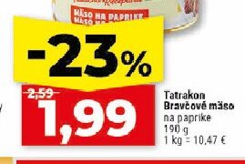 Tatrakon Bravčové mäso na paprike