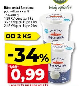 Bánovecká Smotana pochúťková kyslá 16%