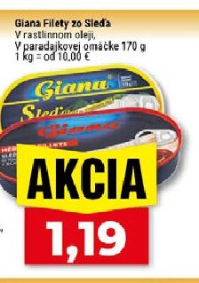 Giana Filety zo Sleda V rastlinnom oleji, V paradajkovej omáčke