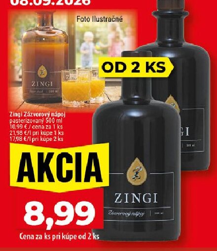 Zingi Zázvorový nápoj pasterizovaný
