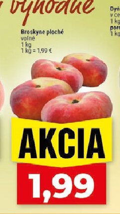 Broskyne ploché voľné
