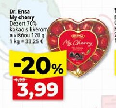 Dr. Ensa My cherry Dezert 70% kakao s likérom a višňou