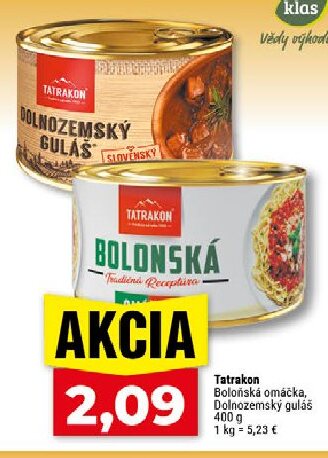 Tatrakon Boloňská omáčka, Dolnozemský guláš