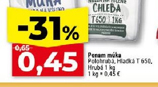Penam múka Polohrubá, Hladká T 650, Hrubá