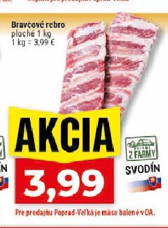 Bravčové rebro ploché