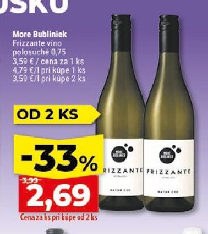More Bubliniek Frizzante víno polosuché