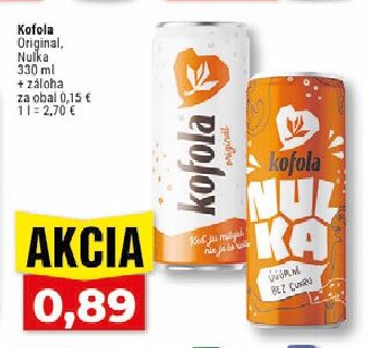Kofola Original, Nulka