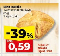 Minit taštička Tvarohovo-marhuľová
