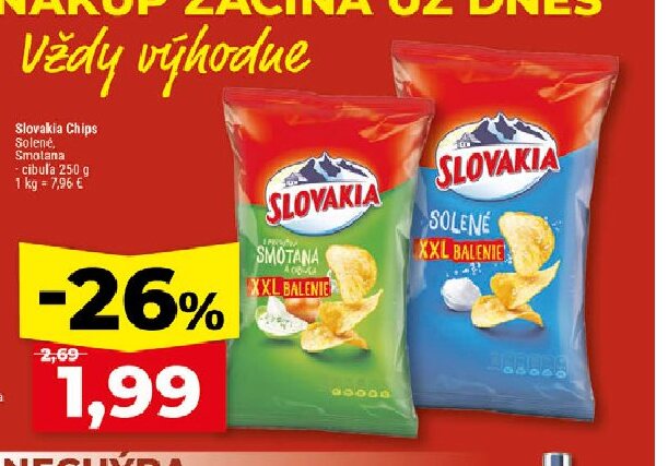 Slovakia Chips Solené, Smotana - cibuľa