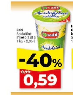 Sabi Acidofilné mlieko