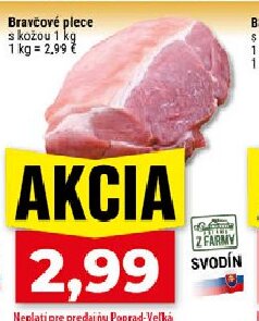 Bravčové plece s kožou