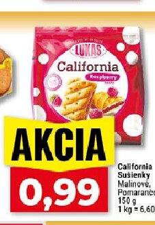 Lukas California Sušienky Malinové, Pomarančové