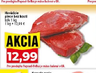 Hovädzie plece bez kosti