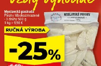 Myslavská paskuda Pirohy hlbokozmrazené