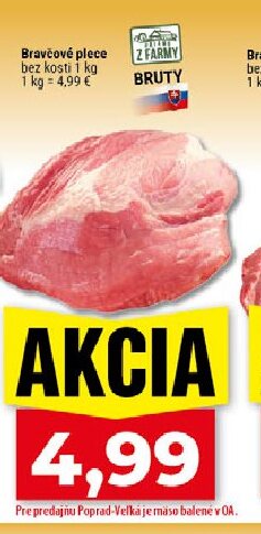 Bravčové plece bez kosti