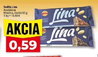 Sedita Lina Arašidová Mliečna, Horká