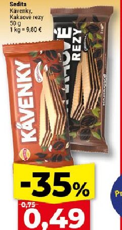 Sedita Kávenky Kakaové rezy