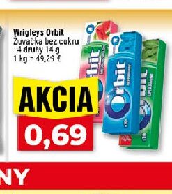 Wrigleys Orbit Žuvačka bez cukru