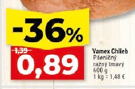 Vamex Chlieb Pšeničný ražný tmavý