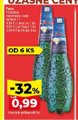 Fatra Prírodná minerálna voda sýtená