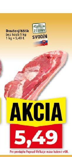 Bravčový bôčik bez kosti