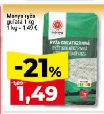 Manya ryža guľatá