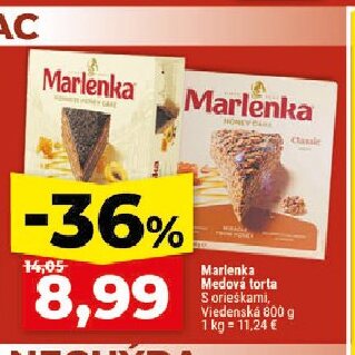 Marlenka Medová torta S orieškami, Viedenská