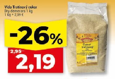 Vido Trstinový cukor Dry demerara
