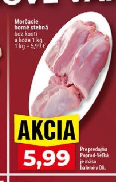 Morčacie horné stehná bez kosti a kože