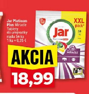 Jar Platinum Plus Miracle Tablety do umývačky riadu