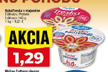 RybaTreska v majonéze Exklusiv, Protein Exklusiv