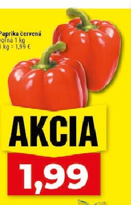 Paprika červená voľná