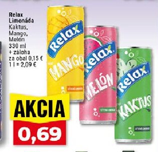Relax Limonáda Kaktus, Mango, Melon