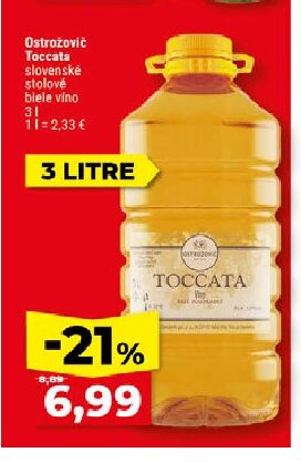 Ostrožovič Toccata slovenské stolové biele víno
